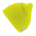 Fluorescent Yellow - Front - Result Winter Essentials Woolly Thinsulate Ski Hat