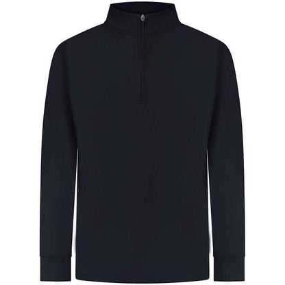 Navy - Front - Finden & Hales Mens Quarter Zip Tracksuit Top