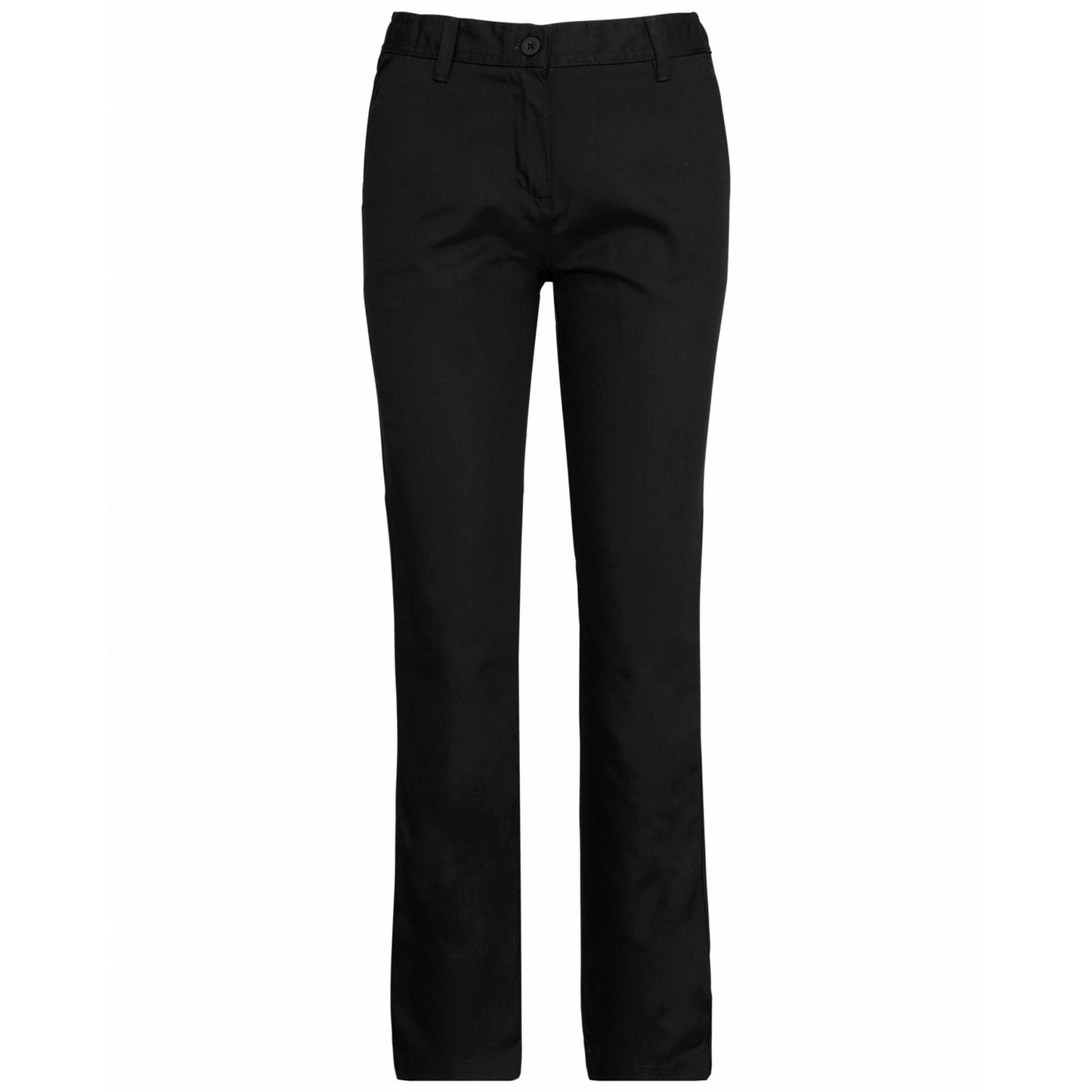 Black - Front - WK. Designed To Work Womens-Ladies Day To Day Trousers