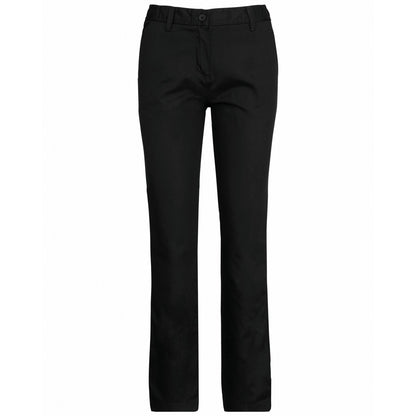 Black - Front - WK. Designed To Work Womens-Ladies Day To Day Trousers