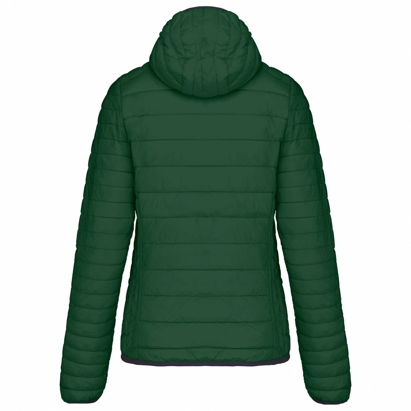 Forest Green - Back - Kariban Womens-Ladies Lightweight Hooded Padded Jacket