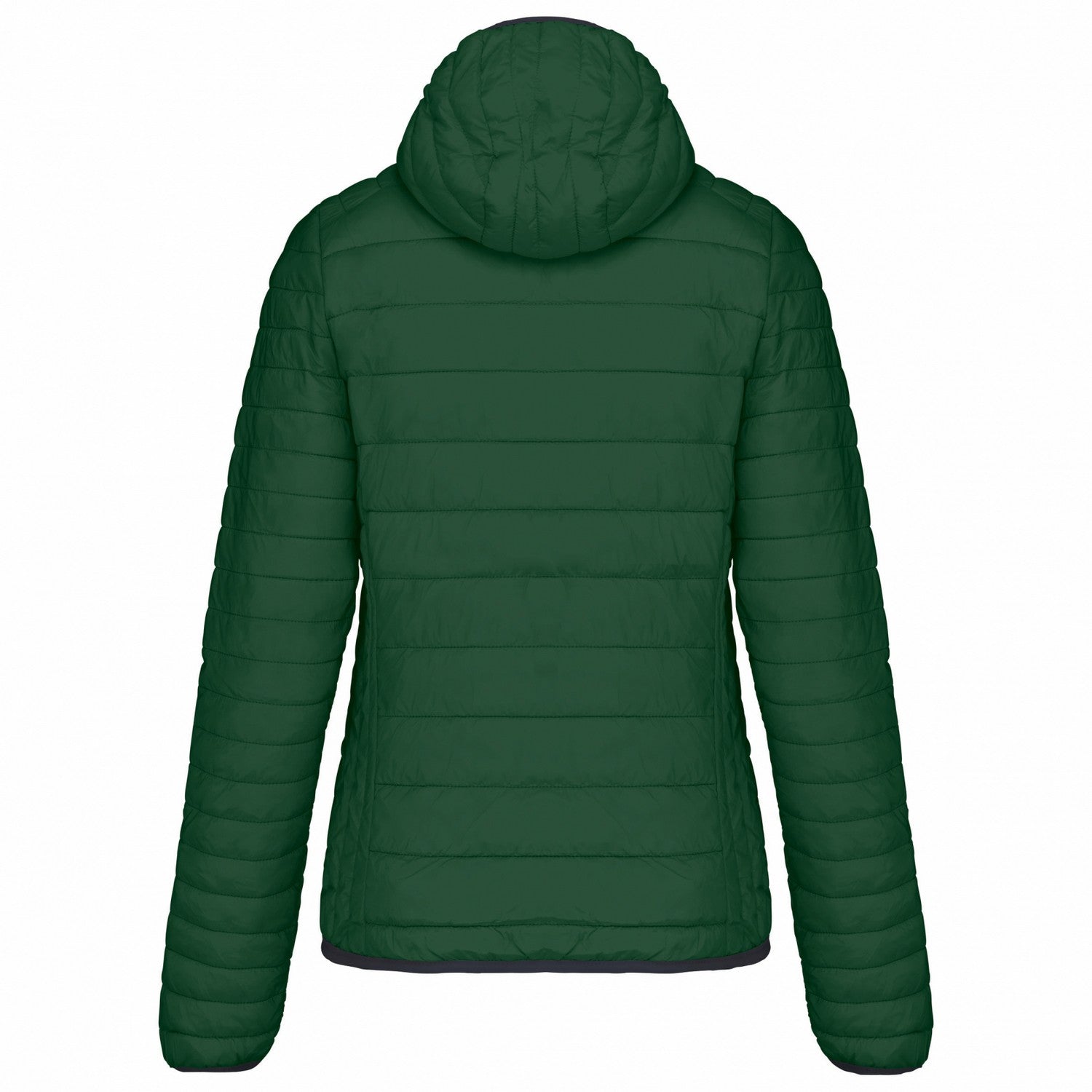 Forest Green - Back - Kariban Womens-Ladies Lightweight Hooded Padded Jacket