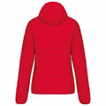 Red - Back - Kariban Womens-Ladies Lightweight Hooded Padded Jacket