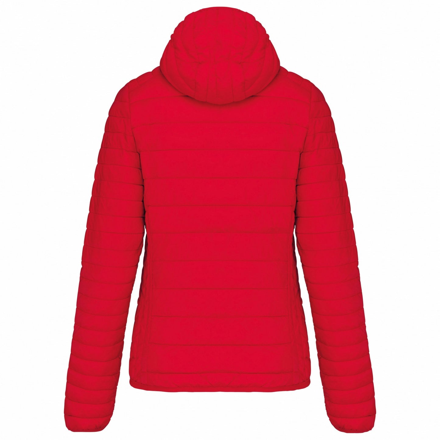 Red - Back - Kariban Womens-Ladies Lightweight Hooded Padded Jacket