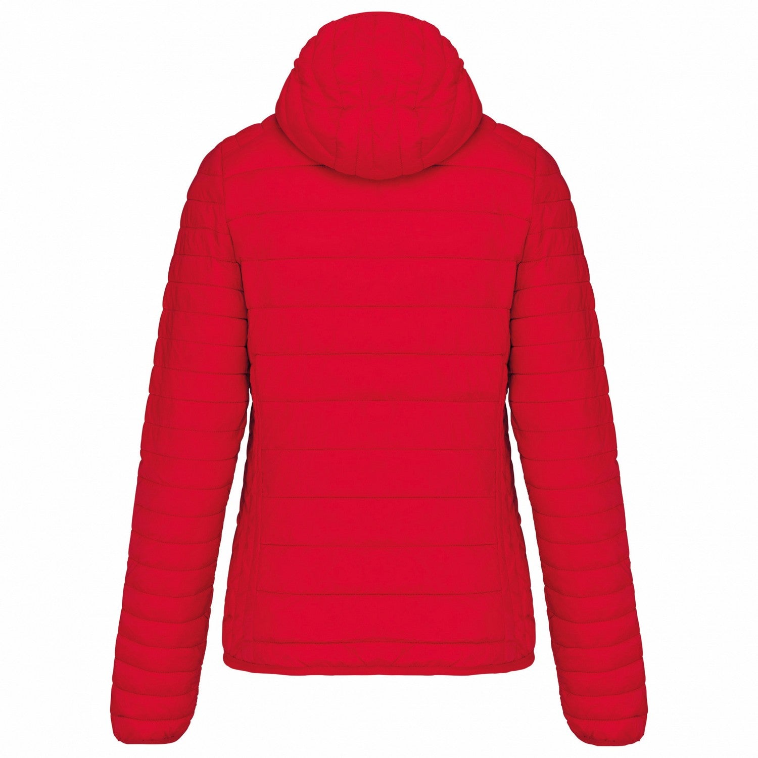 Red - Back - Kariban Womens-Ladies Lightweight Hooded Padded Jacket