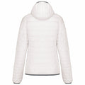 White - Back - Kariban Womens-Ladies Lightweight Hooded Padded Jacket