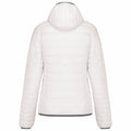 White - Back - Kariban Womens-Ladies Lightweight Hooded Padded Jacket