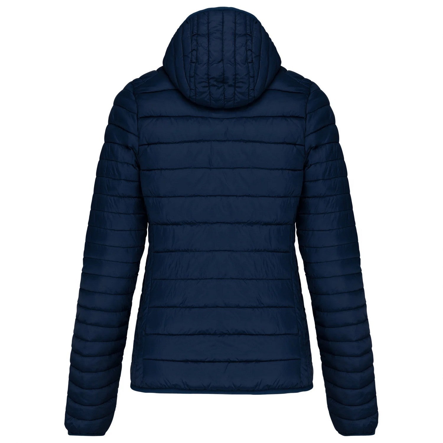 Navy - Back - Kariban Womens-Ladies Lightweight Hooded Padded Jacket