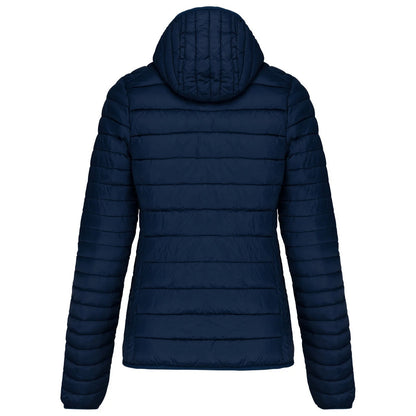 Navy - Back - Kariban Womens-Ladies Lightweight Hooded Padded Jacket