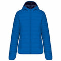 Light Royal Blue - Front - Kariban Womens-Ladies Lightweight Hooded Padded Jacket