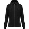 Black - Front - Proact Womens-Ladies Performance Hooded Jacket