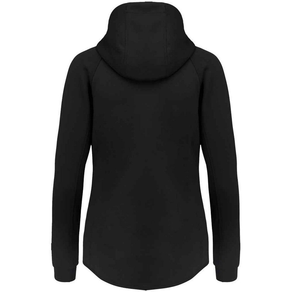 Black - Back - Proact Womens-Ladies Performance Hooded Jacket
