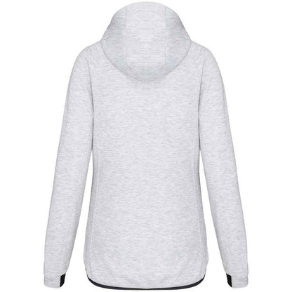 Ash Heather - Back - Proact Womens-Ladies Performance Hooded Jacket