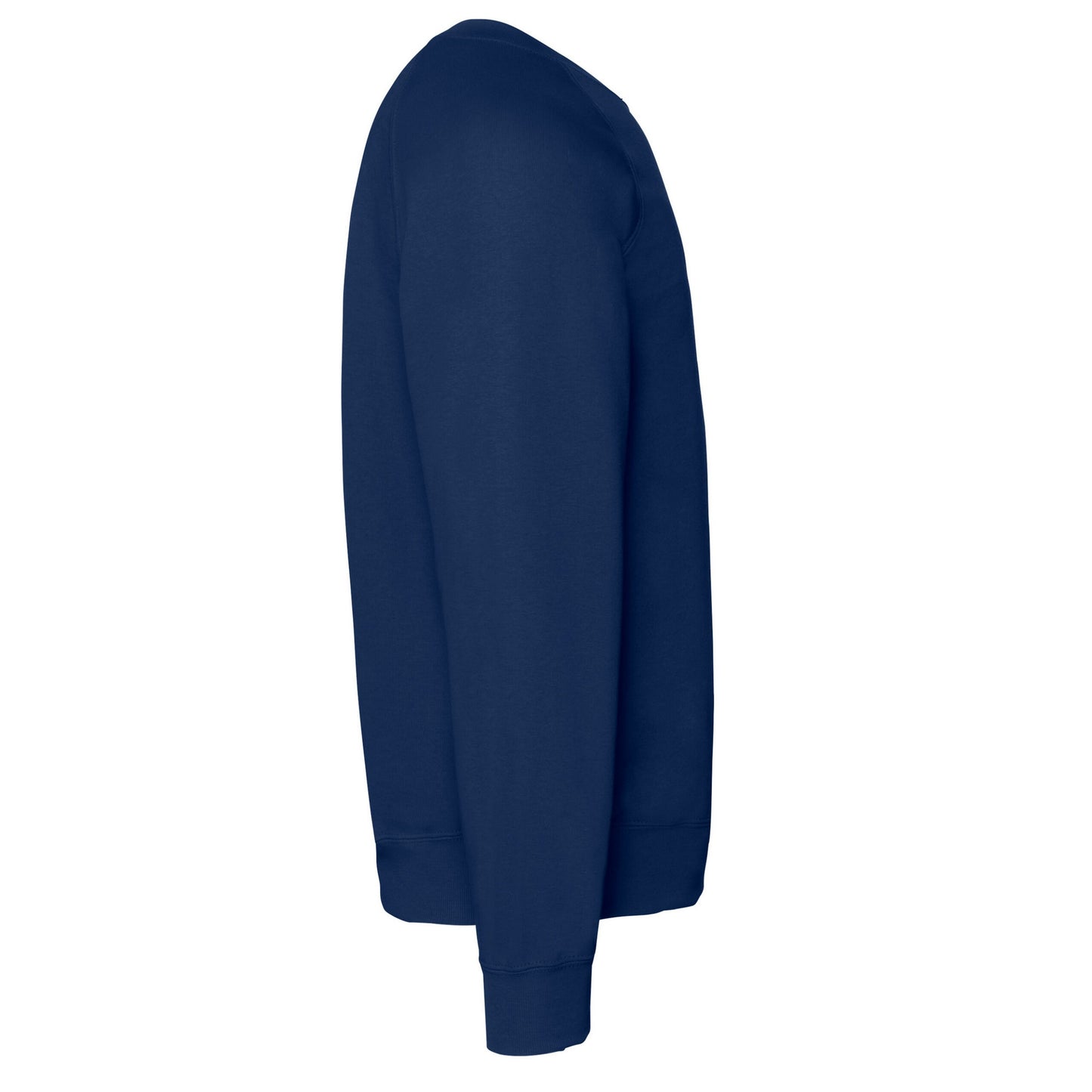 Navy - Side - Fruit Of The Loom Mens Classic Raglan Sweatshirt