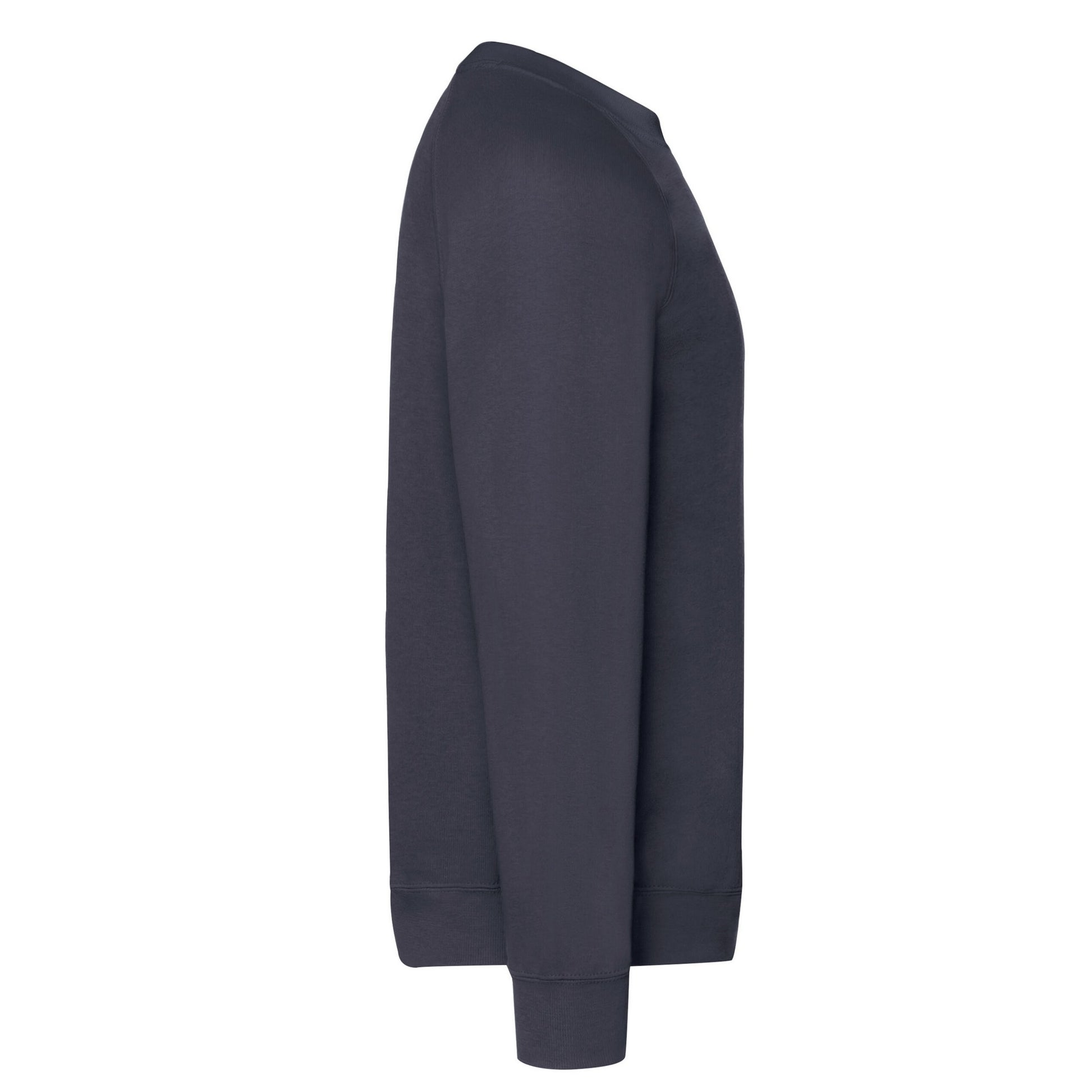 Deep Navy - Side - Fruit Of The Loom Mens Classic Raglan Sweatshirt