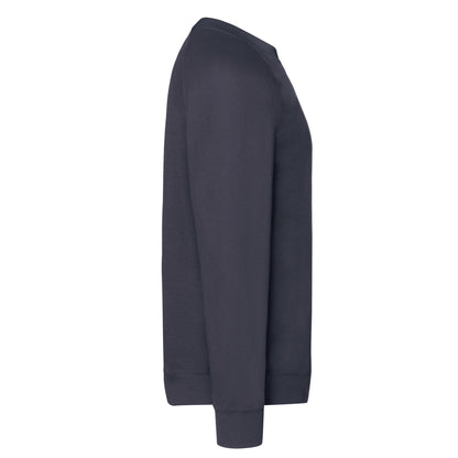 Deep Navy - Side - Fruit Of The Loom Mens Classic Raglan Sweatshirt