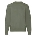 Classic Olive - Back - Fruit of the Loom Mens Classic Raglan Sweatshirt
