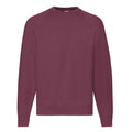 Burgundy - Front - Fruit of the Loom Mens Classic Raglan Sweatshirt