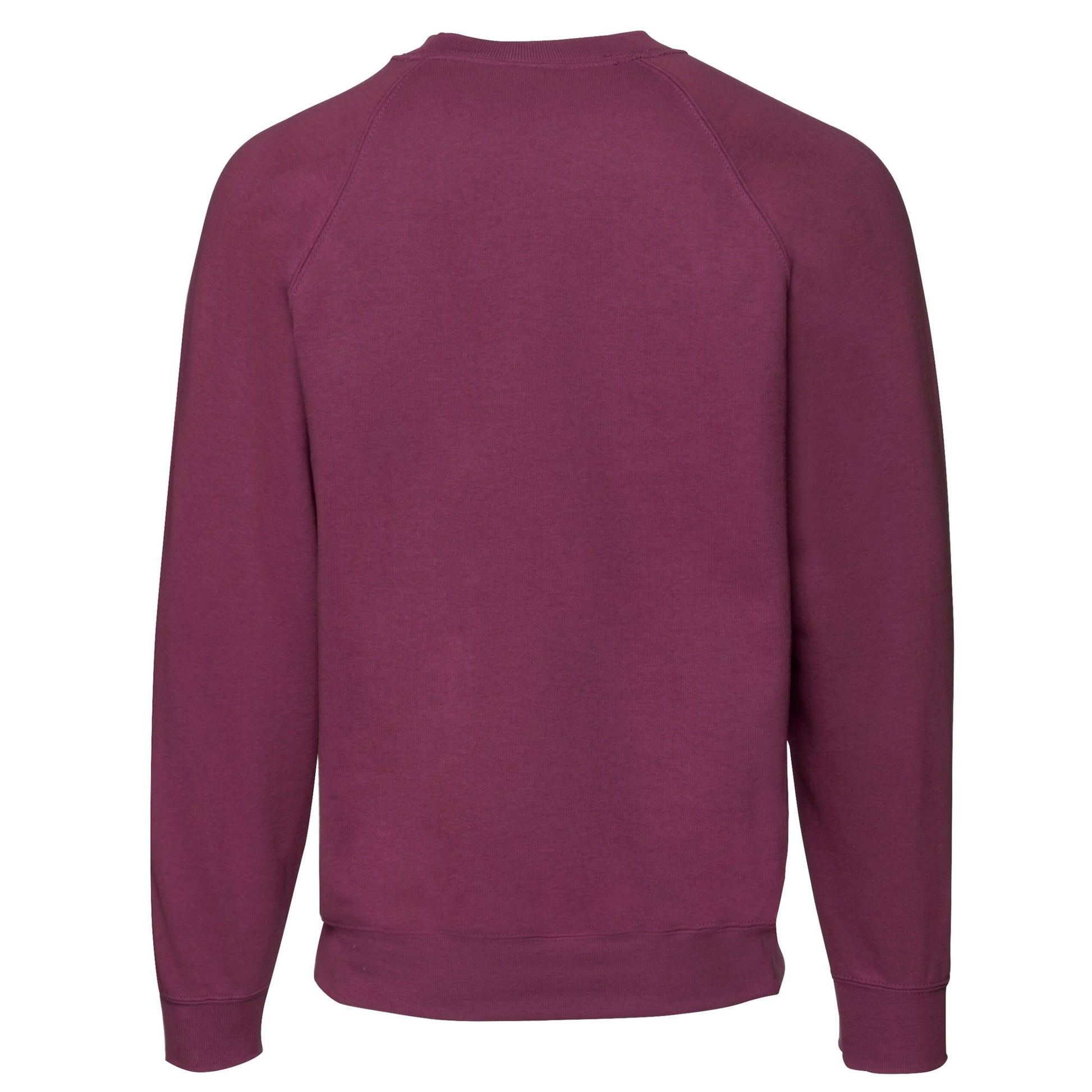 Burgundy - Back - Fruit Of The Loom Mens Classic Raglan Sweatshirt