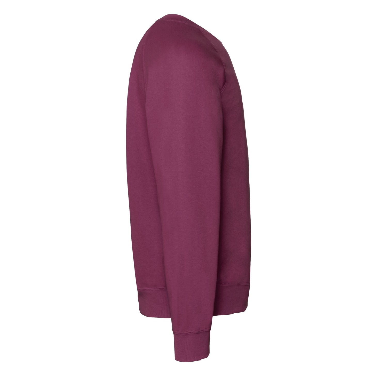 Burgundy - Side - Fruit Of The Loom Mens Classic Raglan Sweatshirt