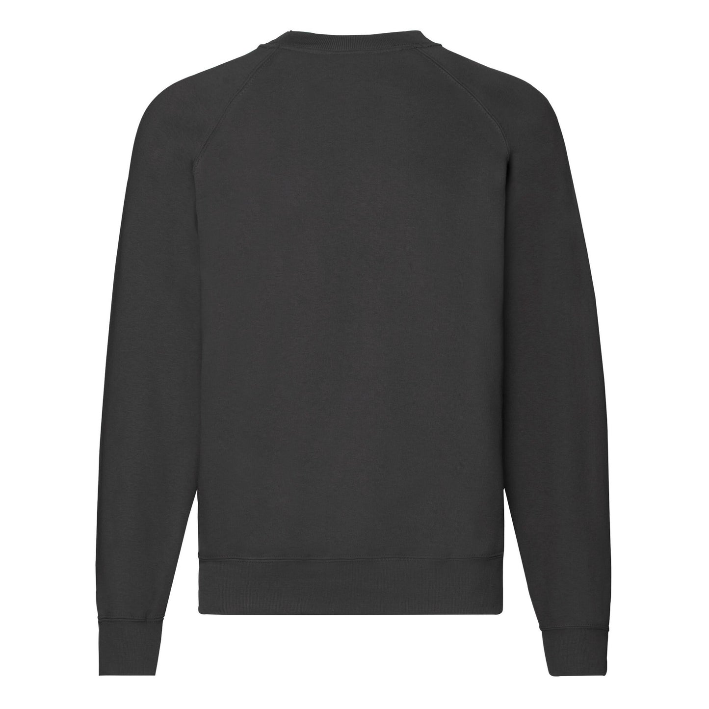 Black - Back - Fruit Of The Loom Mens Classic Raglan Sweatshirt
