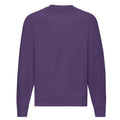 Purple - Back - Fruit of the Loom Mens Classic Raglan Sweatshirt