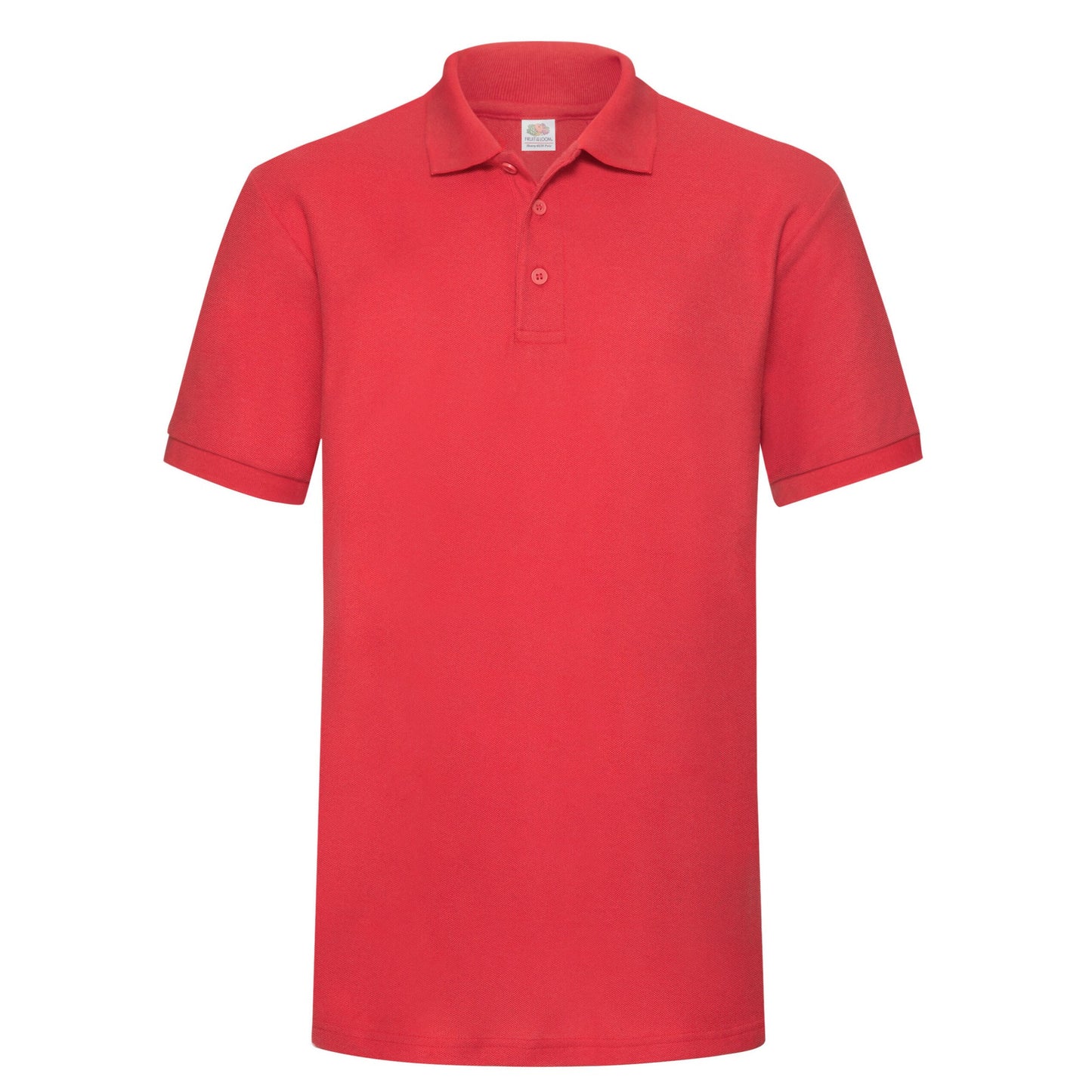 Red - Front - Fruit of the Loom Mens Polycotton Pique Heavy Polo Shirt