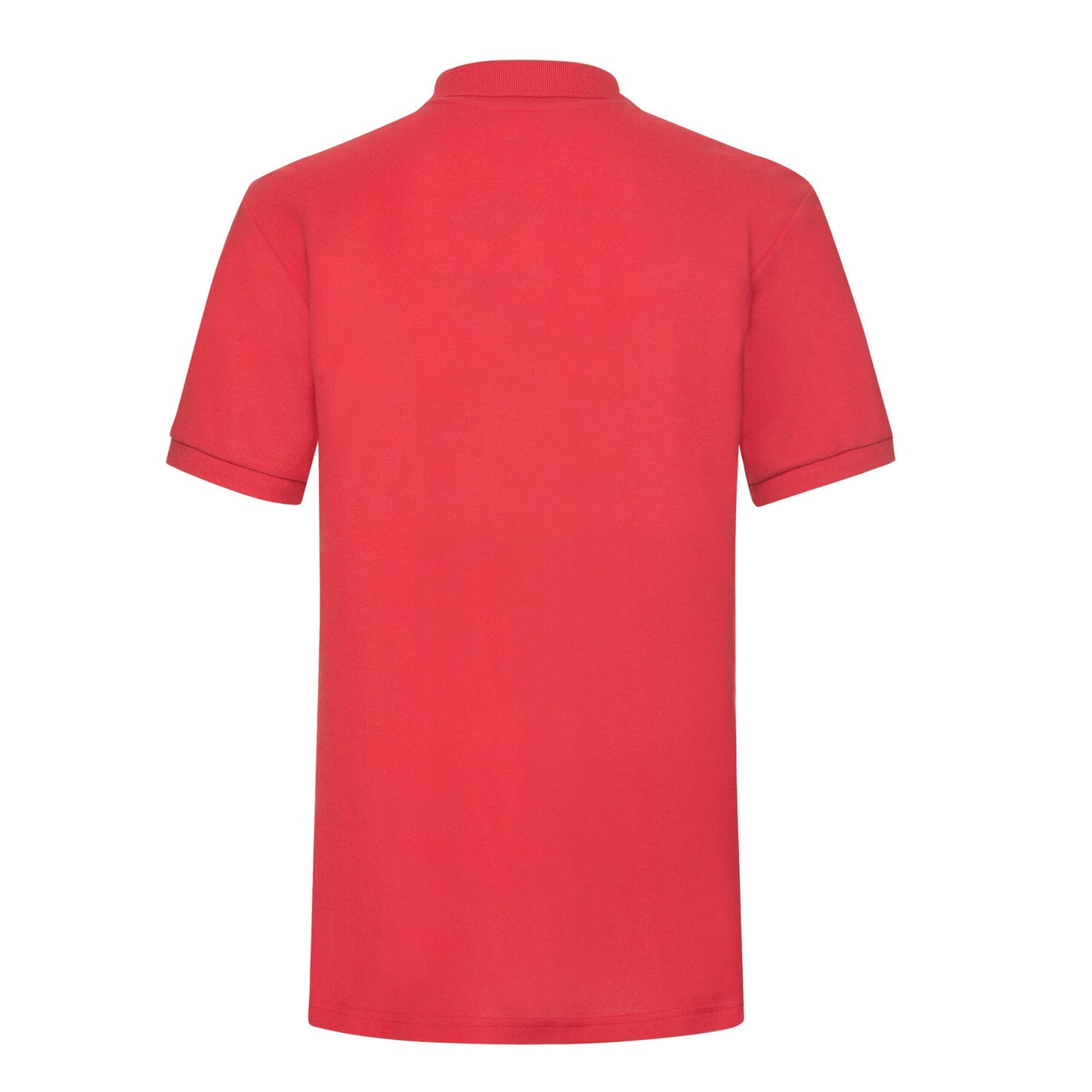 Red - Back - Fruit of the Loom Mens Polycotton Pique Heavy Polo Shirt