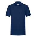Navy - Front - Fruit of the Loom Mens Polycotton Pique Heavy Polo Shirt