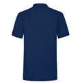 Navy - Back - Fruit of the Loom Mens Polycotton Pique Heavy Polo Shirt