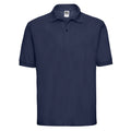 French Navy - Front - Russell Mens Polycotton Pique Polo Shirt