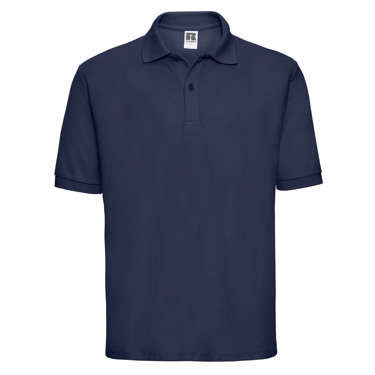 French Navy - Front - Russell Mens Polycotton Pique Polo Shirt