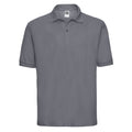 Convoy Grey - Front - Russell Mens Polycotton Pique Polo Shirt