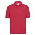 Classic Red - Front - Russell Mens Polycotton Pique Polo Shirt