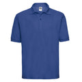 Bright Royal Blue - Front - Russell Mens Polycotton Pique Polo Shirt