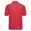 Bright Red - Back - Russell Mens Polycotton Pique Polo Shirt