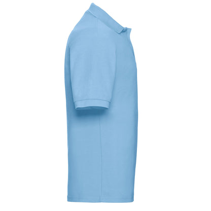 Sky Blue - Side - Russell Mens Polycotton Pique Polo Shirt