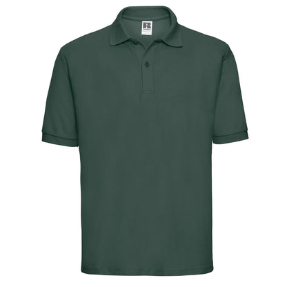 Bottle Green - Front - Russell Mens Polycotton Pique Polo Shirt