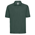 Bottle Green - Front - Russell Mens Polycotton Pique Polo Shirt