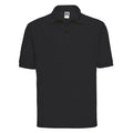 Black - Front - Russell Mens Polycotton Pique Polo Shirt