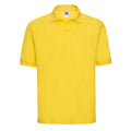 Yellow - Front - Russell Mens Polycotton Pique Polo Shirt