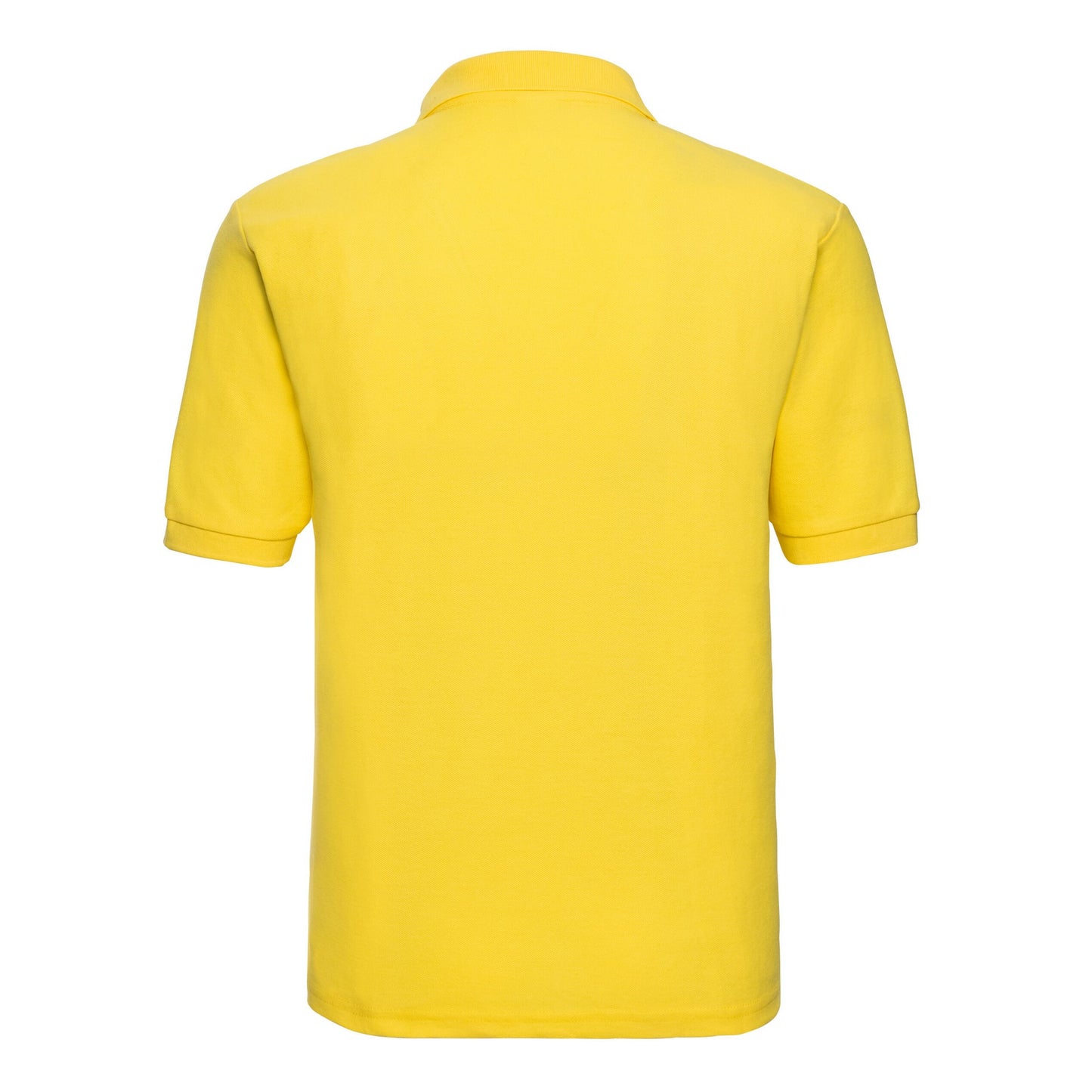 Yellow - Back - Russell Mens Polycotton Pique Polo Shirt