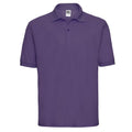 Purple - Front - Russell Mens Polycotton Pique Polo Shirt