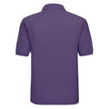 Purple - Back - Russell Mens Polycotton Pique Polo Shirt
