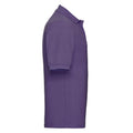Purple - Side - Russell Mens Polycotton Pique Polo Shirt