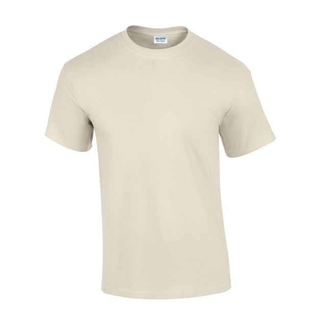 Natural - Front - Gildan Mens Ultra Cotton T-Shirt