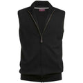 Black - Front - Brook Taverner Unisex Adult Lincoln Cotton Blend Knitted Gilet