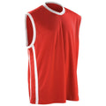 Red-White - Front - Spiro Mens Basketball Top