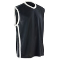 Black-White - Front - Spiro Mens Basketball Top