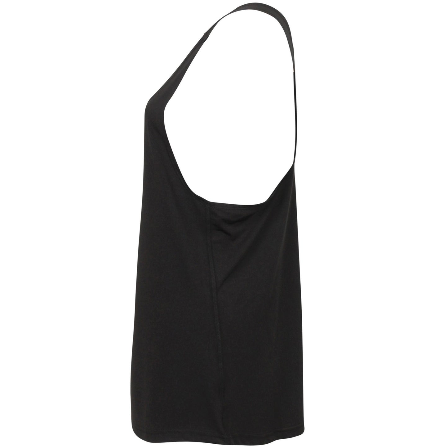 Black - Side - Skinni Fit Womens-Ladies Tank Top